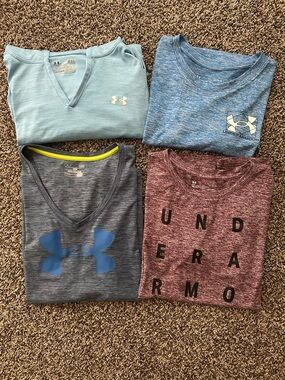 Under Armour Women's Short Sleeve Tees - Light Blue, Blue, Gray, Maroon